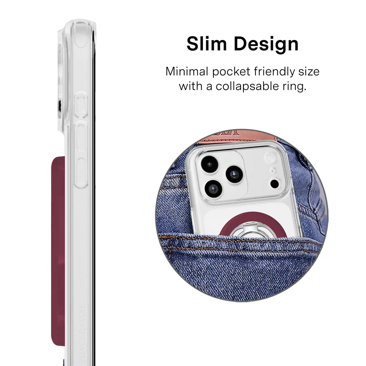 Burgundy 1990 MagSafe Grip Ring