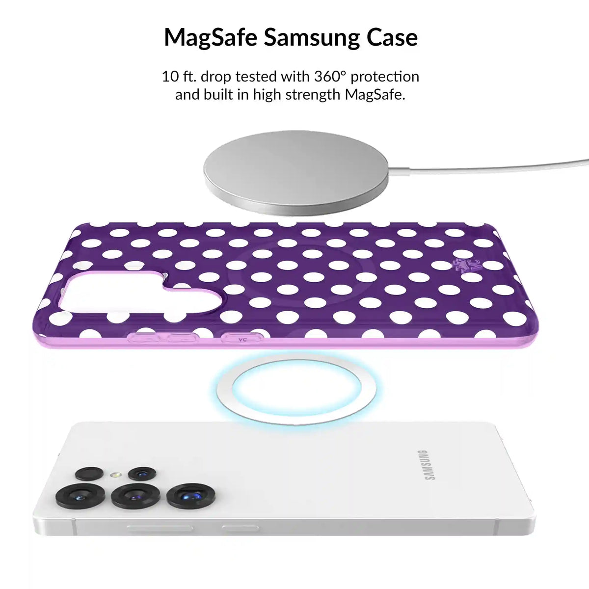 Violet Glow Polka Dot Samsung Bundle Set