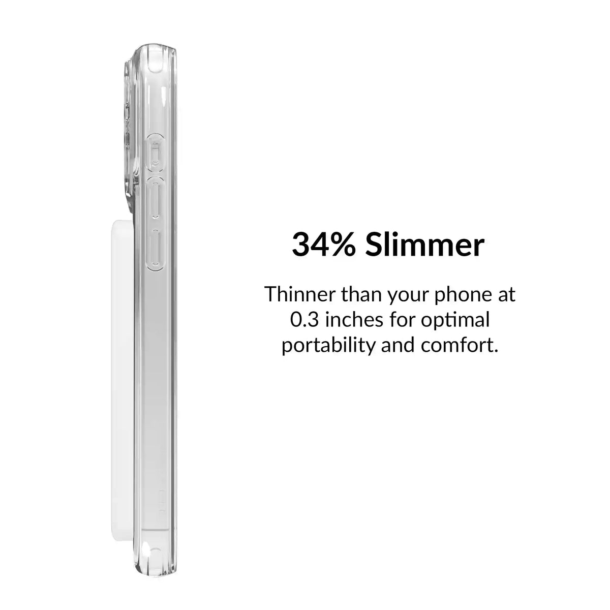 White Slim Portable MagSafe Charger Power Pack