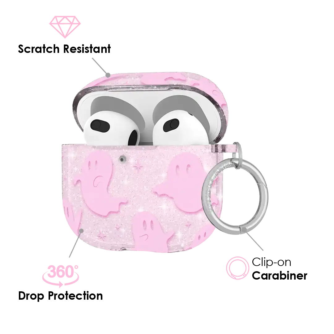 Ghosted Pink Glitter AirPod Case