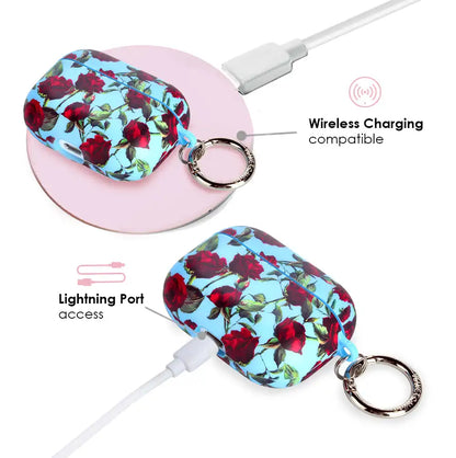Blue Roses AirPod Case