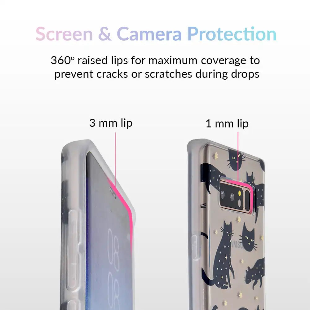 Black Cat Clear Samsung Galaxy Case