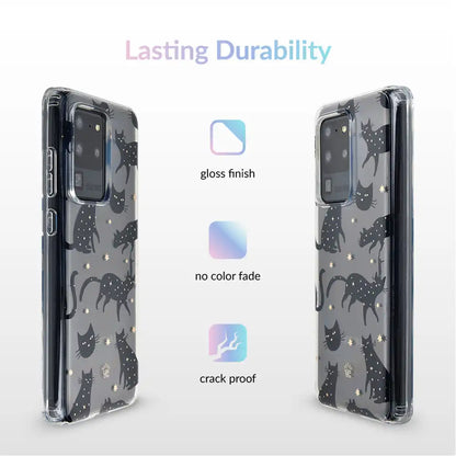 Black Cat Clear Samsung Galaxy Case