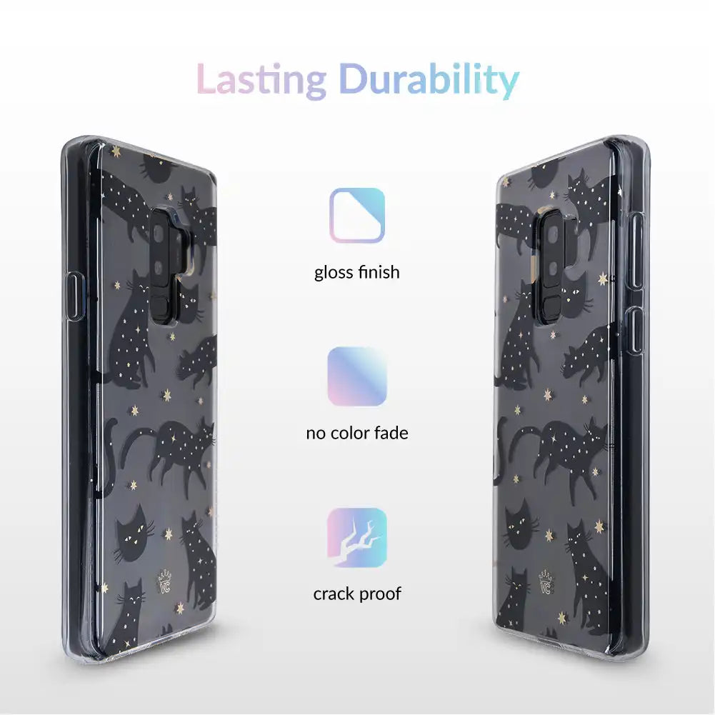 Black Cat Clear Samsung Galaxy Case