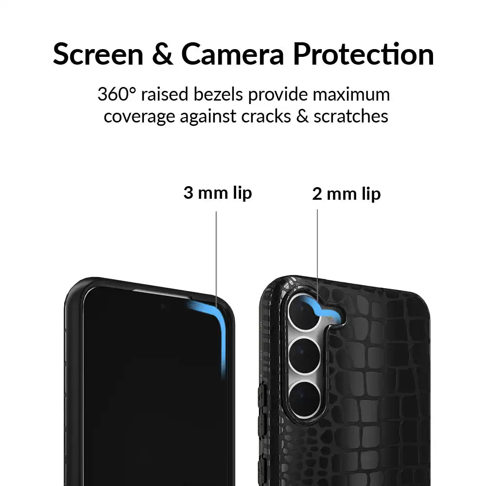 Black Croc Samsung Case