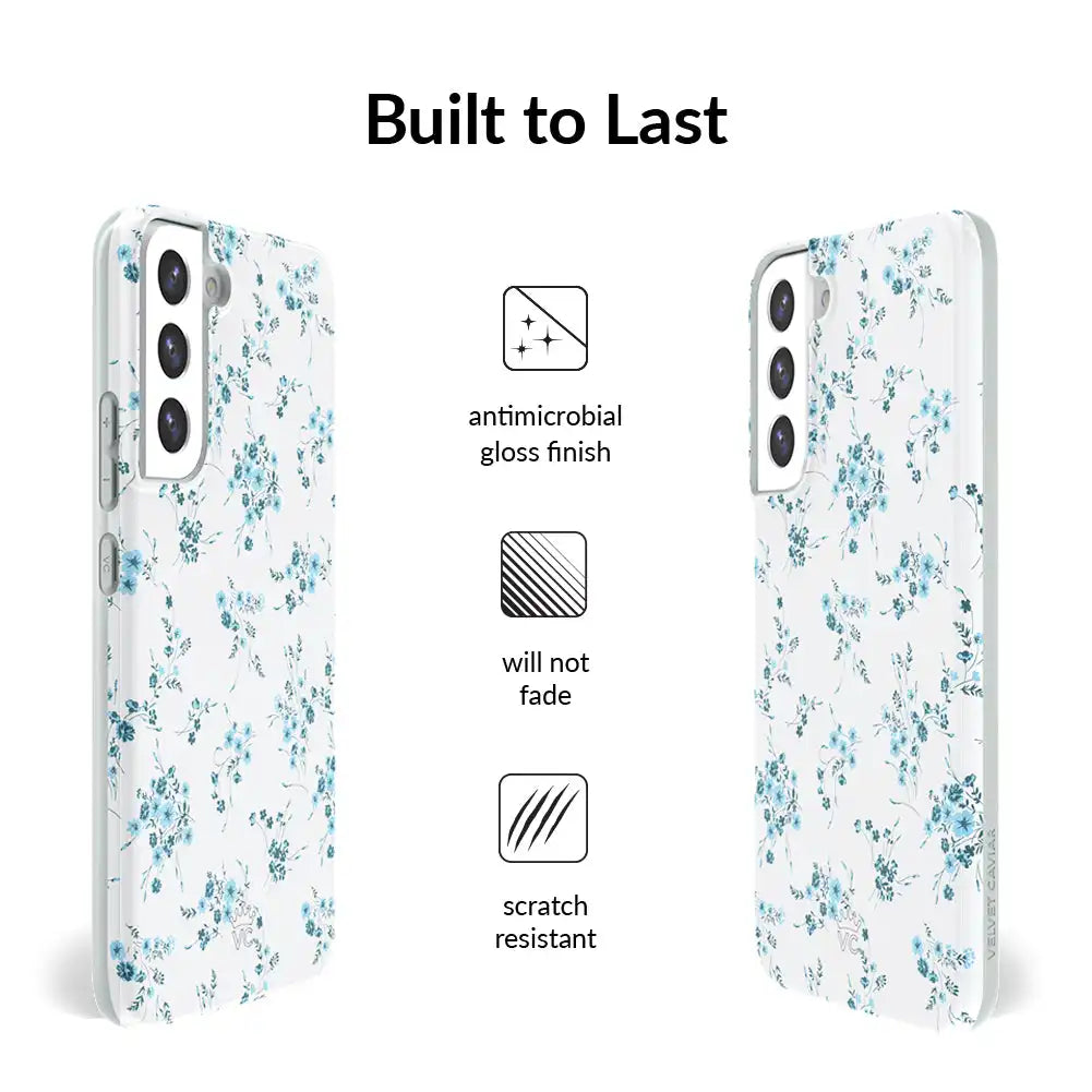 French Blue Floral Samsung Case