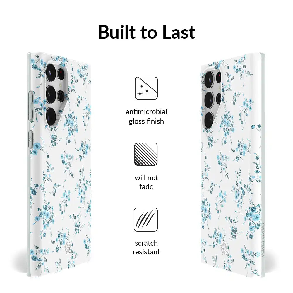 French Blue Floral Samsung Case