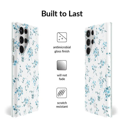 French Blue Floral Samsung Case