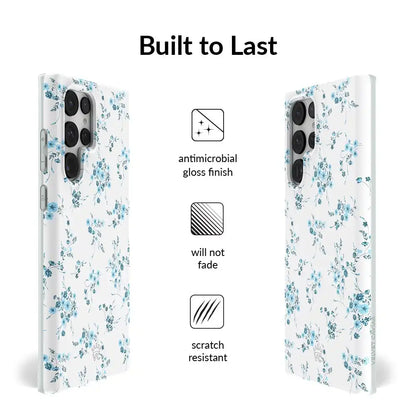 French Blue Floral Samsung Case