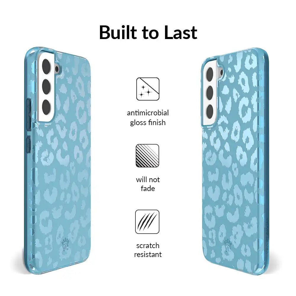 Blue Sapphire Leopard Samsung Case