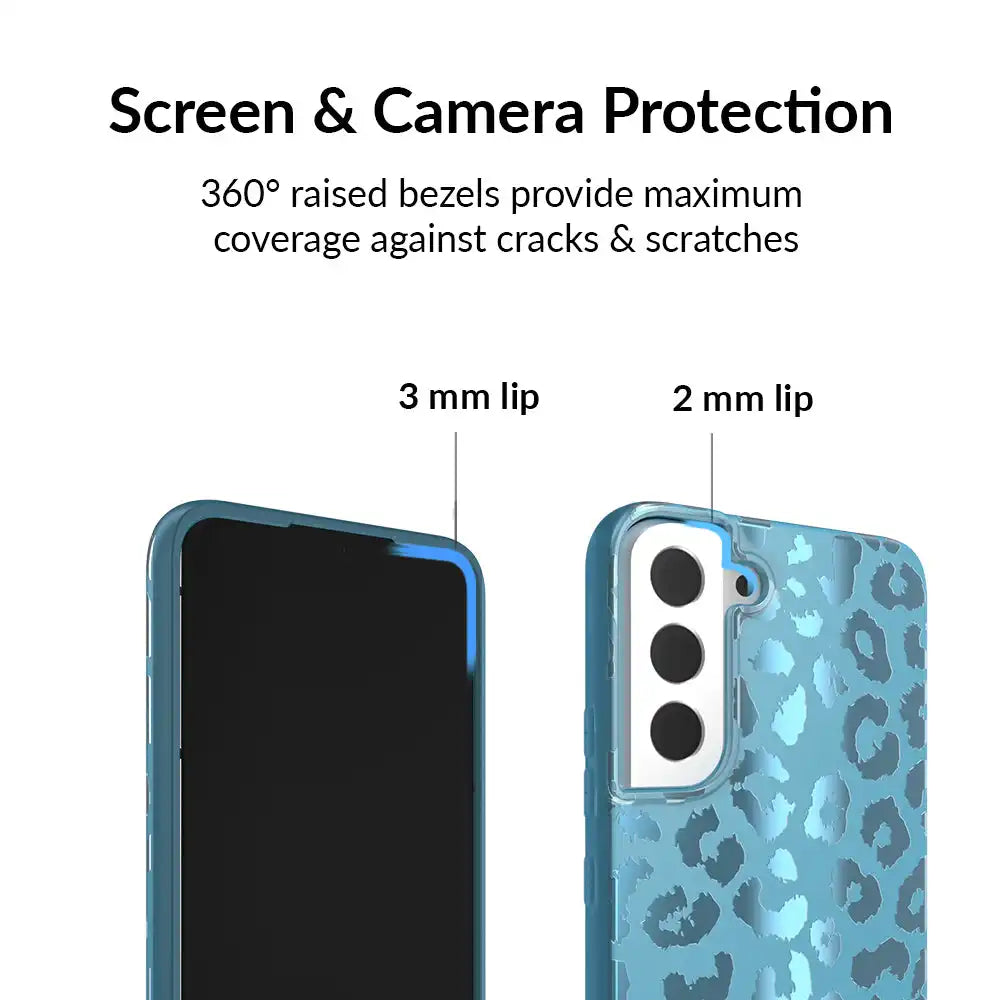 Blue Sapphire Leopard Samsung Case
