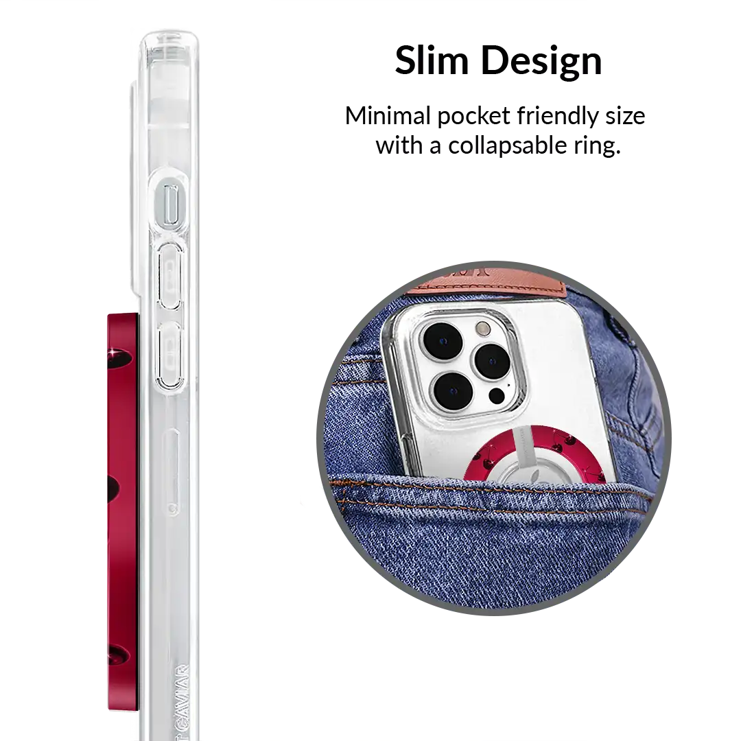 Black Cherry Crystal MagSafe Grip Ring