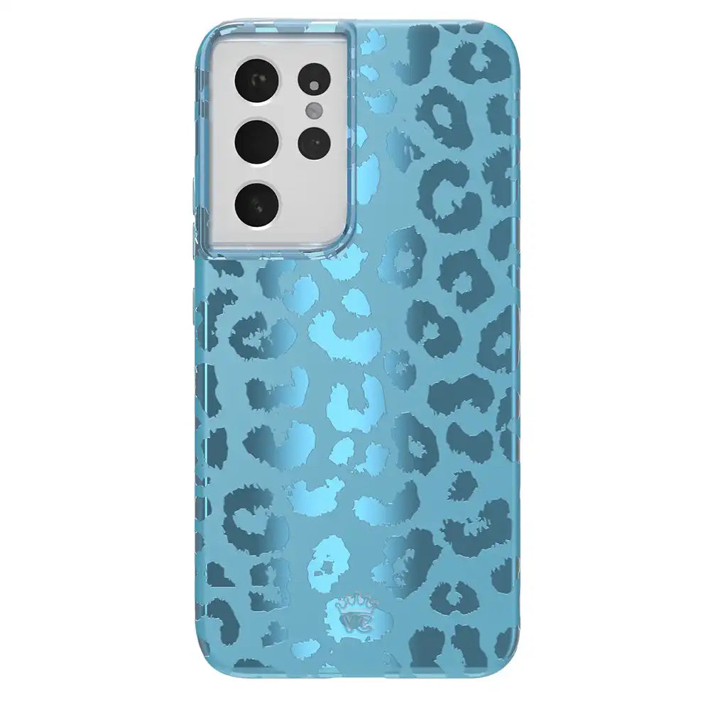 Blue Sapphire Leopard Samsung Case