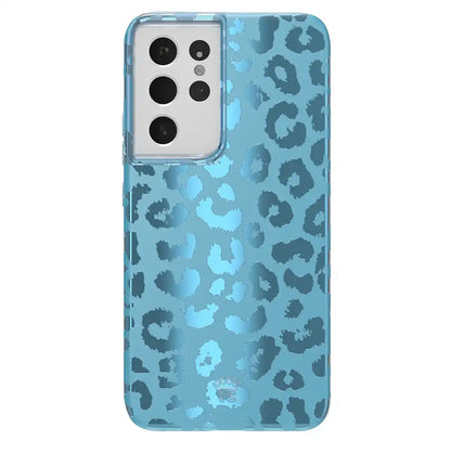 Blue Sapphire Leopard Samsung Case