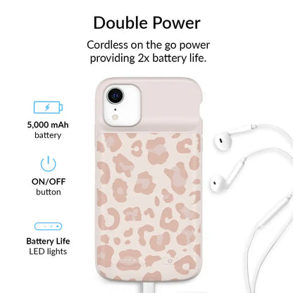 Blush Leopard iPhone Charging Case