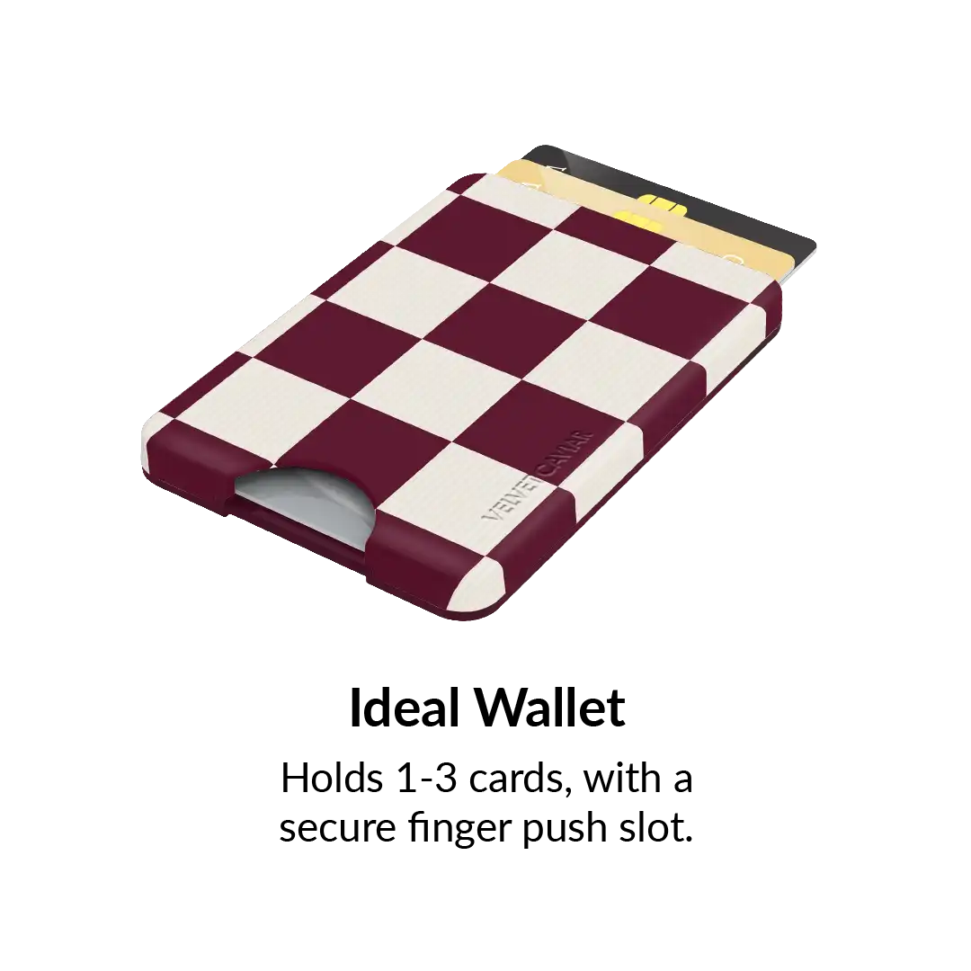 Burgundy Vibe Checker MagSafe Wallet