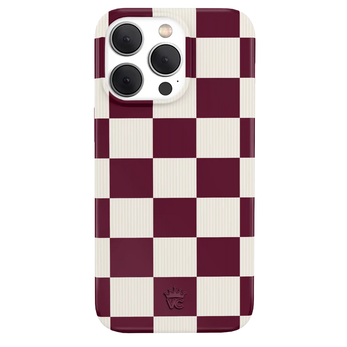 Burgundy Vibe Check iPhone Case