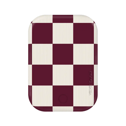 Burgundy Vibe Checker Portable MagSafe Charger Power Pack