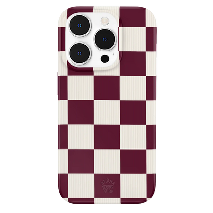 Burgundy Vibe Check iPhone Case