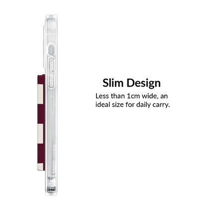 Burgundy Vibe Checker MagSafe Wallet