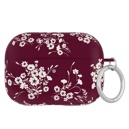 French Burgundy Floral AirPod Case