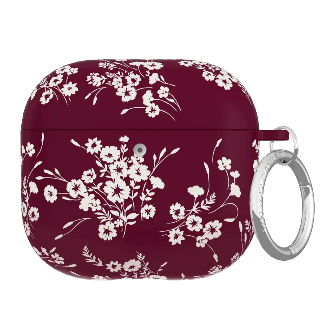 French Burgundy Floral AirPod Case