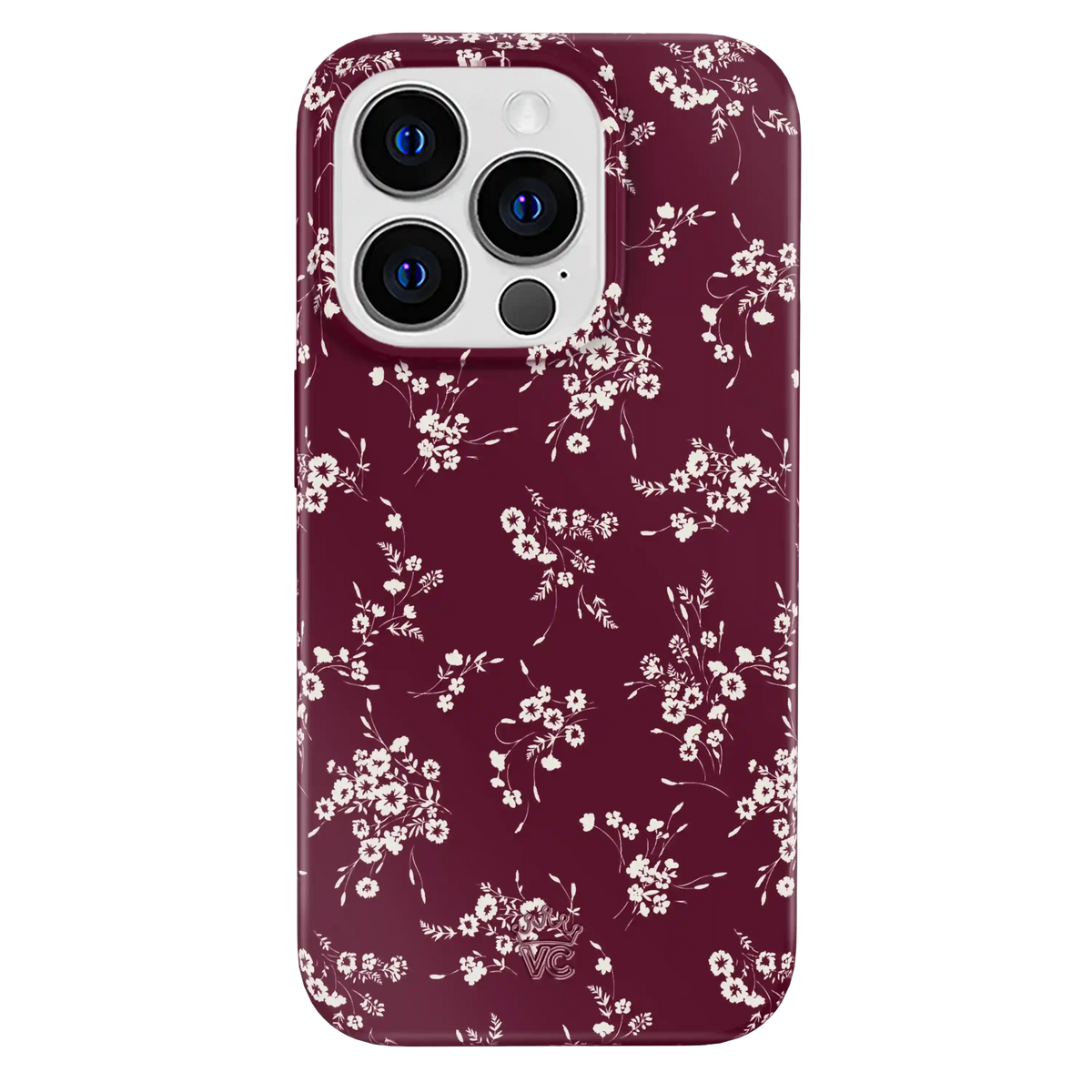 French Burgundy Floral iPhone Case
