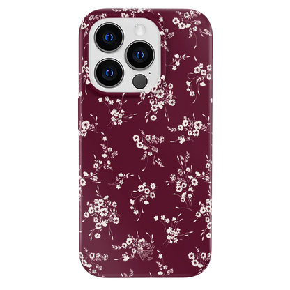 French Burgundy Floral iPhone Case