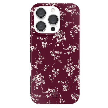 French Burgundy Floral iPhone Case