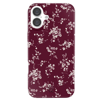 French Burgundy Floral iPhone Case