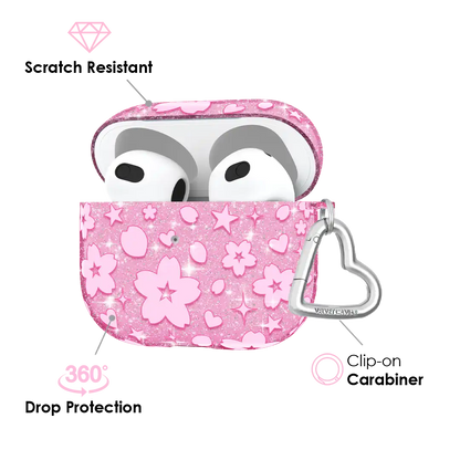 Cherry Blossom Glitter AirPod Case