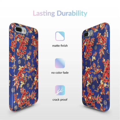 Cherry Blossom Floral Chrome iPhone Case