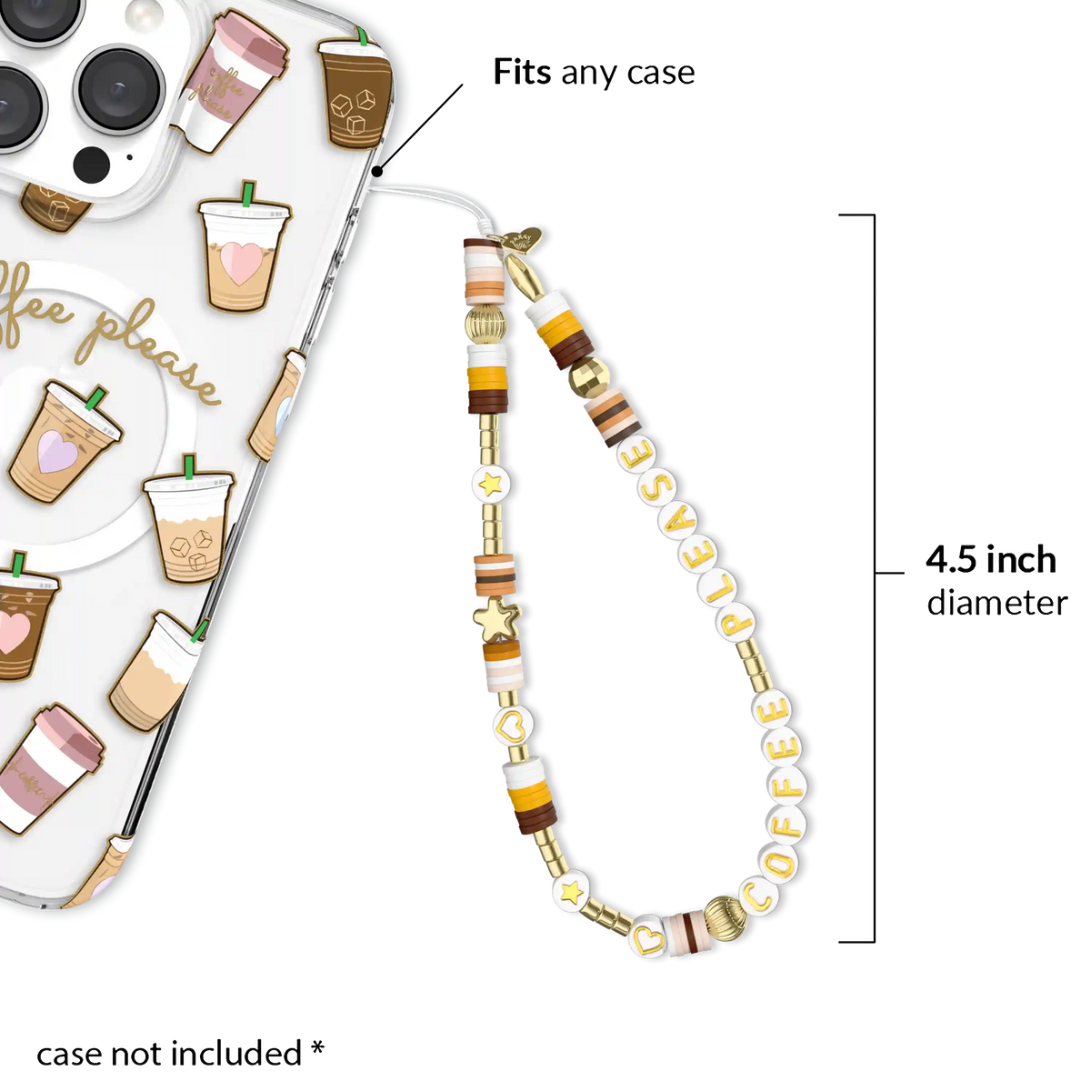 Coffee Please Phone Charm