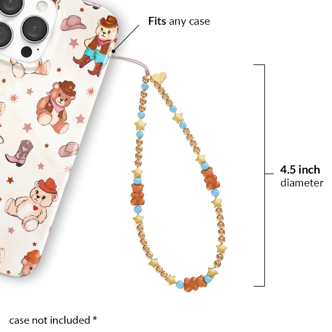 Cowboy Teddy Phone Charm