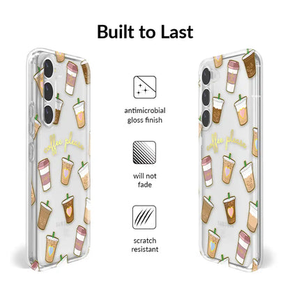 Coffee First Clear Samsung Galaxy Case
