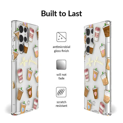 Coffee First Clear Samsung Galaxy Case