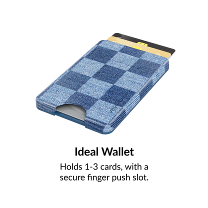 Denim Checker Magsafe Wallet