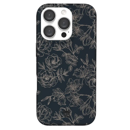 Floral Rose Gold Chrome iPhone Case