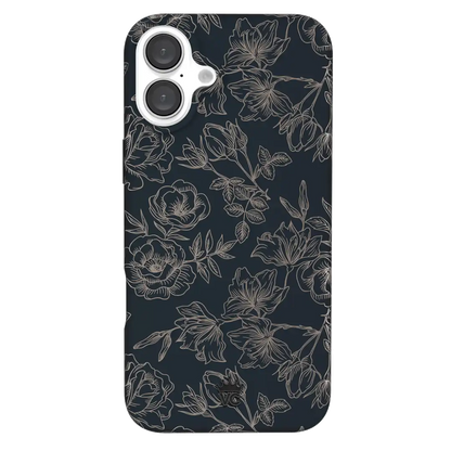 Floral Rose Gold Chrome iPhone Case