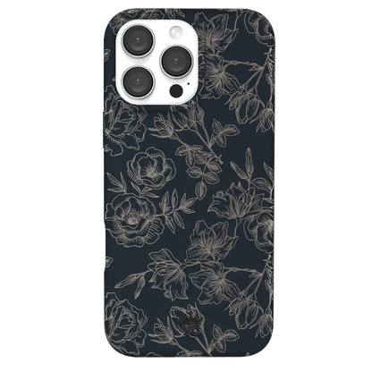 Floral Rose Gold Chrome iPhone Case