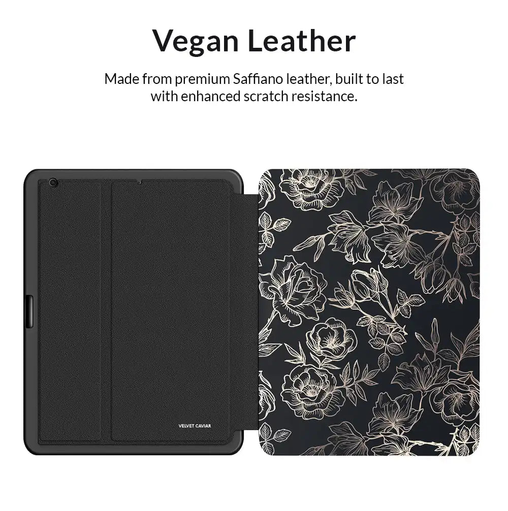Floral Rose Gold Chrome iPad Case