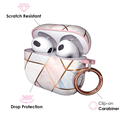 Geometric Marble Airpods Case