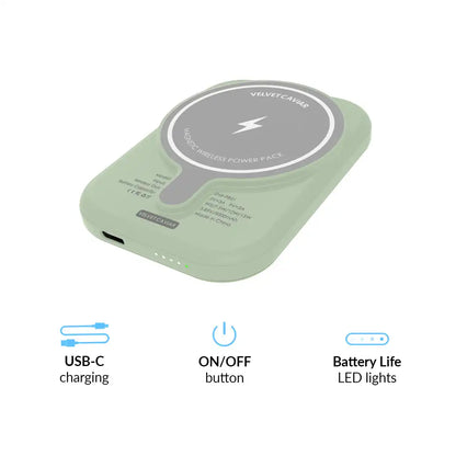 Smoky Sage Portable MagSafe Charger Power Pack