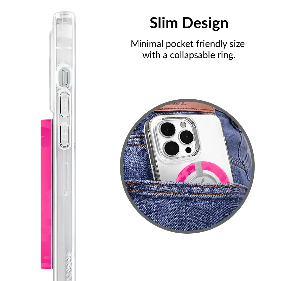 Even Hotter Pink Leopard MagSafe Grip Ring