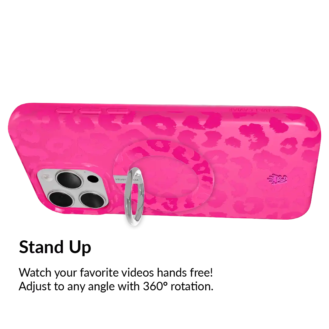 Even Hotter Pink Leopard MagSafe Grip Ring