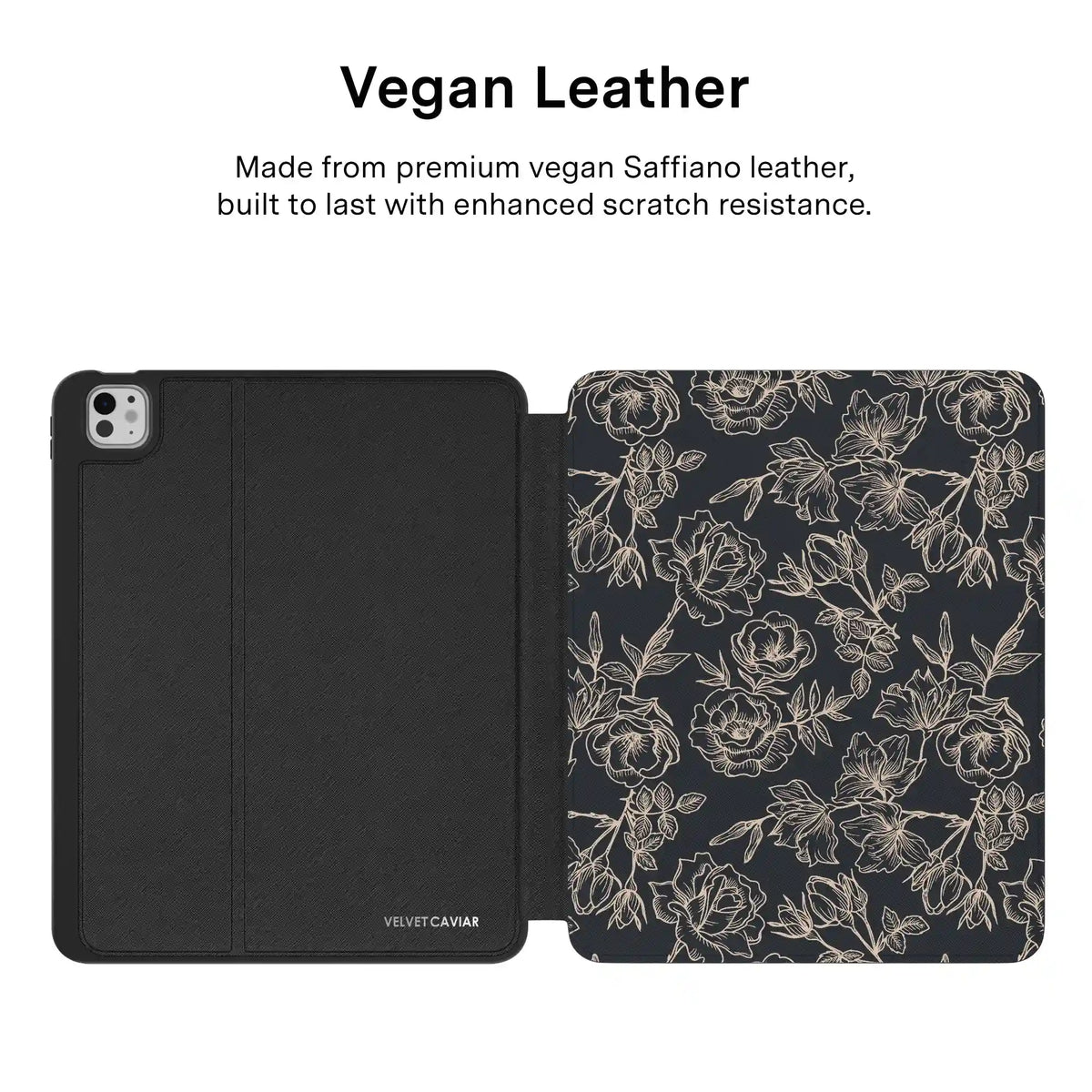 Floral Rose Gold Chrome iPad Case