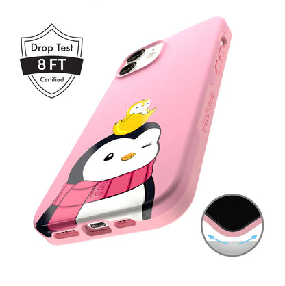 Pudgy Penguins Positive Pink iPhone Case