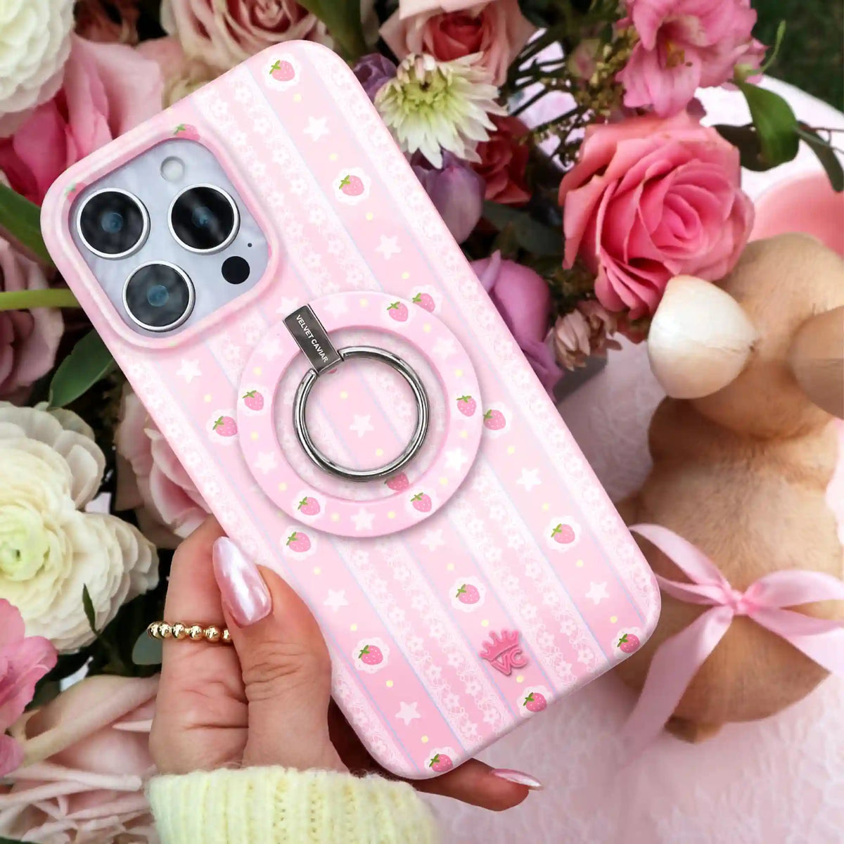 Strawberry Macaron MagSafe Grip Ring