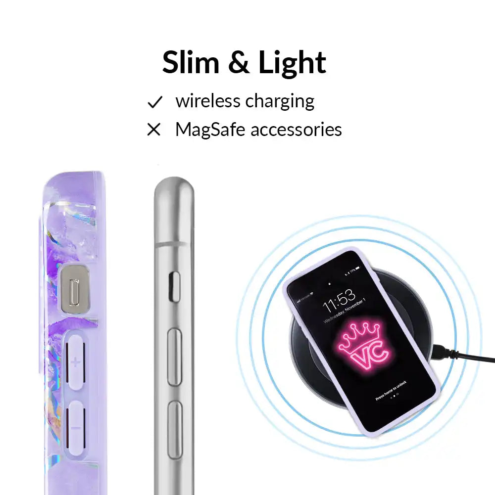 Purple Holo Moonstone iPhone Case