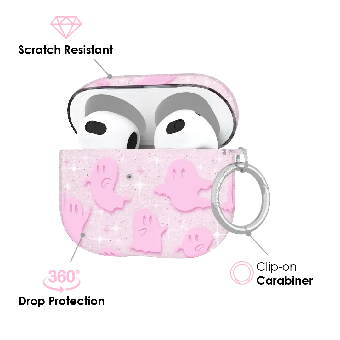Ghosted Pink Glitter AirPod Case